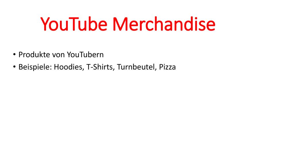 YouTube Merchandise Produkte von YouTubern