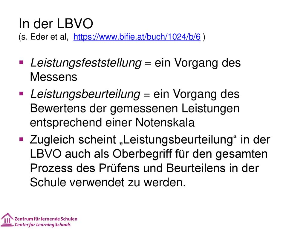 In der LBVO (s. Eder et al,   )