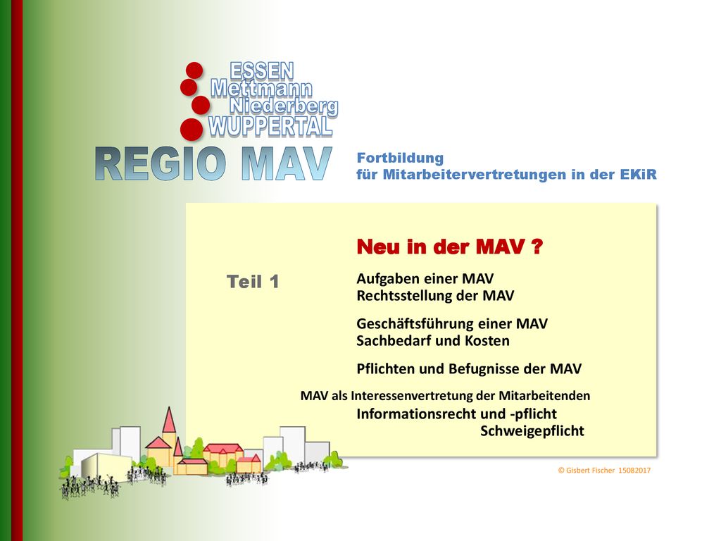 Neu in der MAV REGIO MAV Teil 1 Aufgaben einer MAV