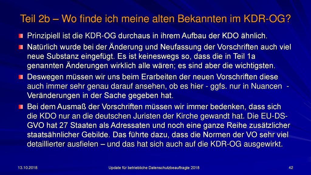 Teil 2b – Wo finde ich meine alten Bekannten im KDR-OG