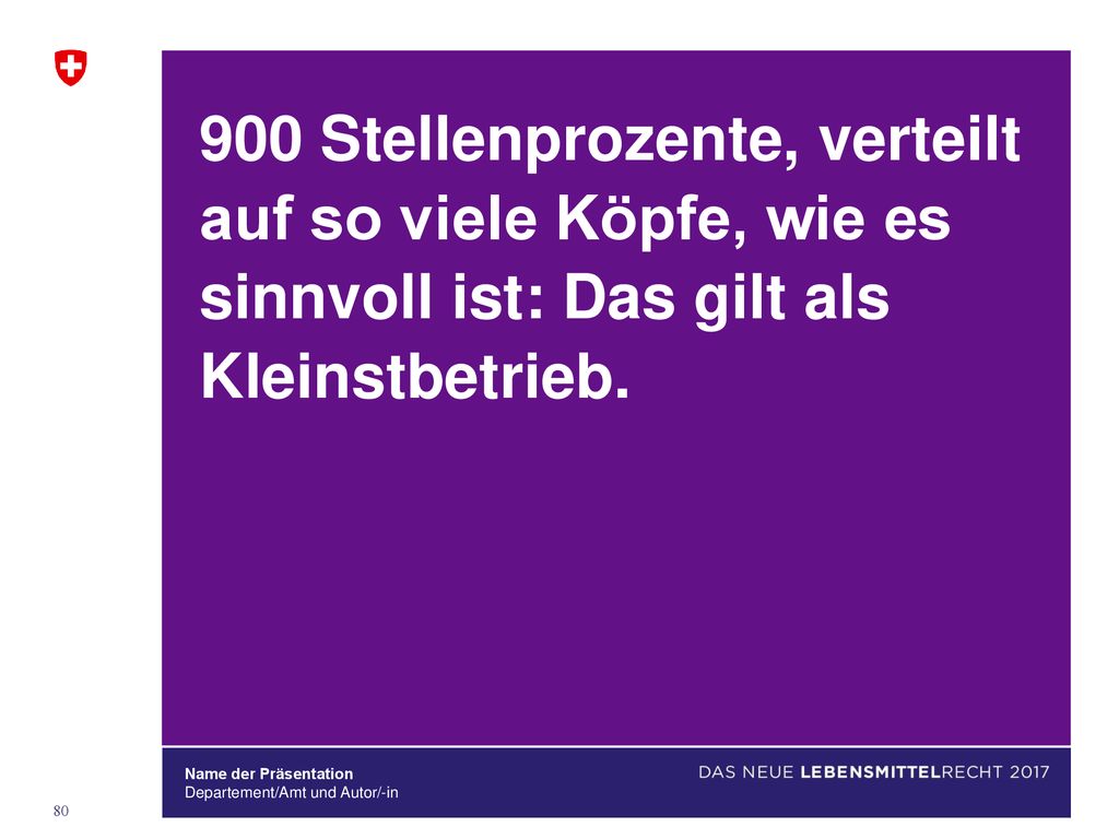 900 Stellenprozente, verteilt auf so viele Köpfe, wie es sinnvoll ist: Das gilt als Kleinstbetrieb.