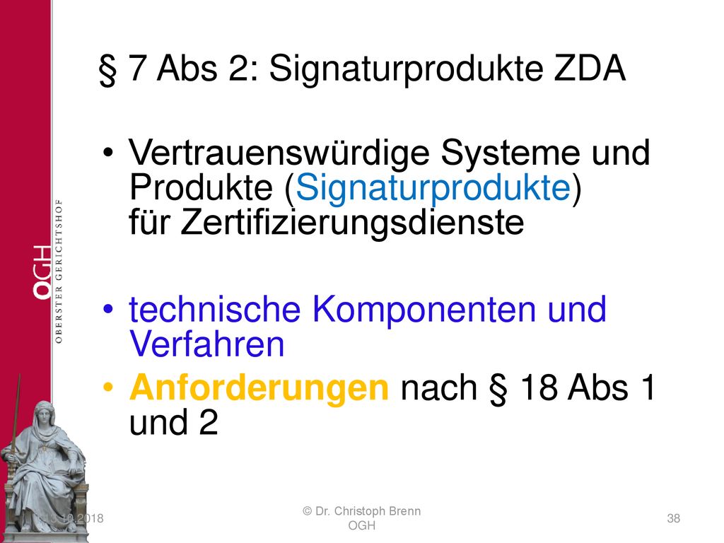 § 7 Abs 2: Signaturprodukte ZDA