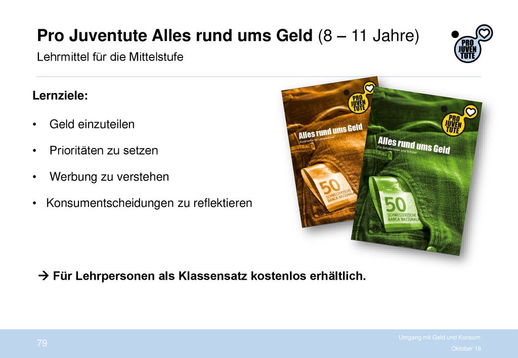 Pro Juventute Alles rund ums Geld (8 – 11 Jahre)