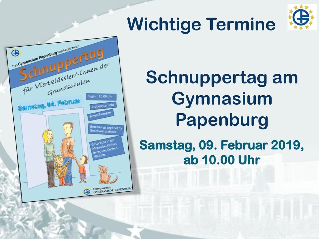 Schnuppertag am Gymnasium Papenburg