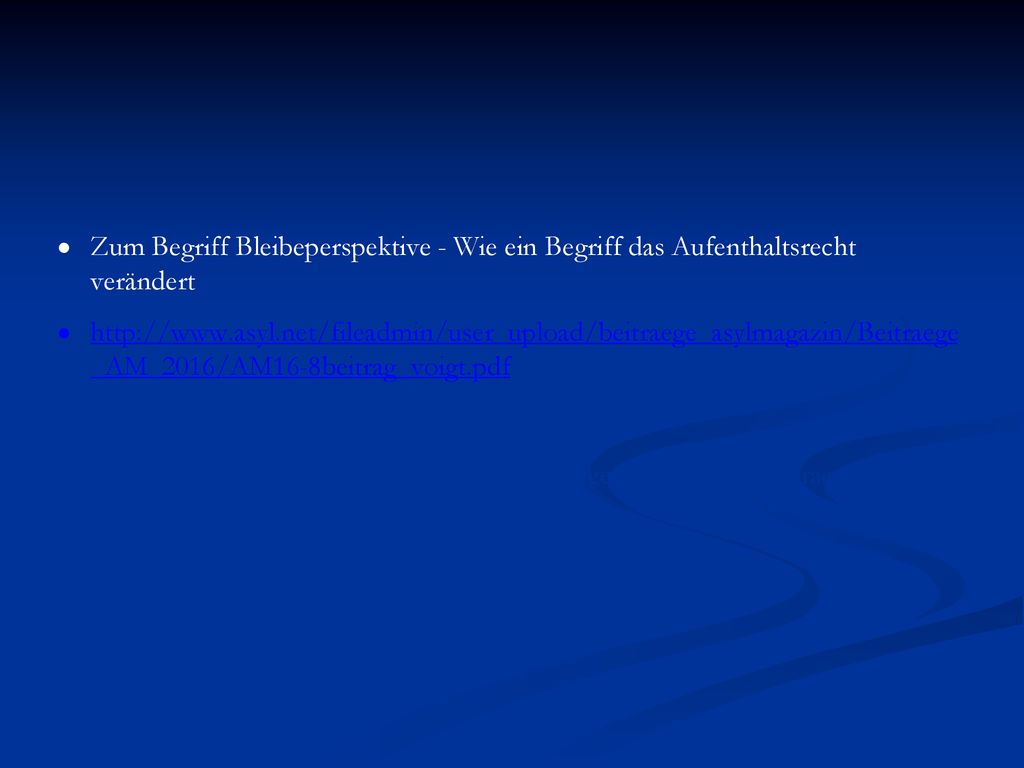 Zum Begriff Bleibeperspektive - Wie ein Begriff das Aufenthaltsrecht verändert