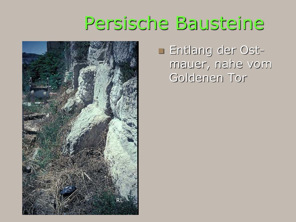 Persische Bausteine Entlang der Ost-mauer, nahe vom Goldenen Tor RL