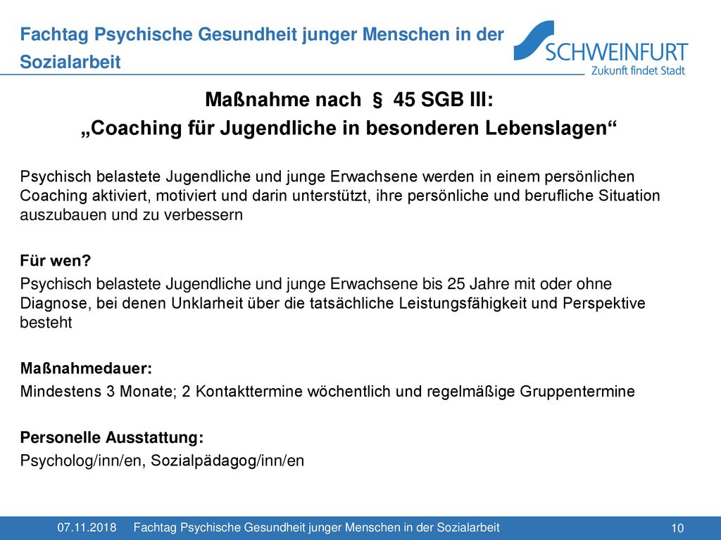 Fachtag Psychische Gesundheit junger Menschen in der Sozialarbeit