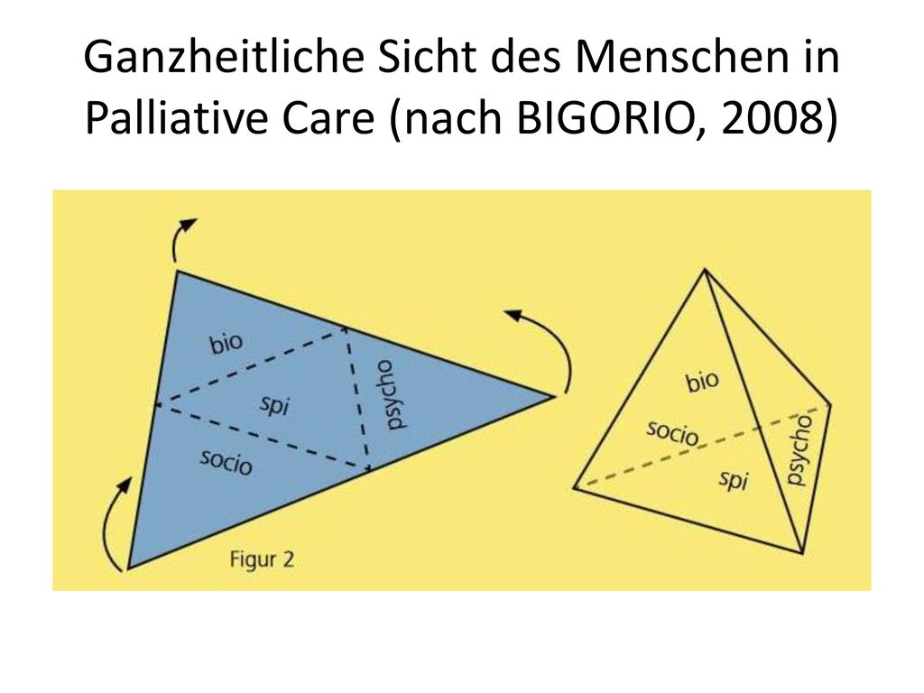 Ganzheitliche Sicht des Menschen in Palliative Care (nach BIGORIO, 2008)