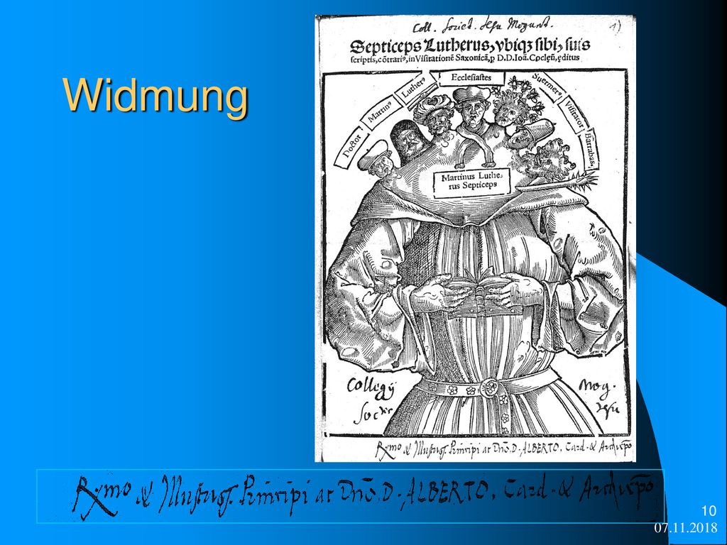 Widmung Reverendissimo et illustrissimo Principi ac Domino Domino Alberto Cardinali et Archiepiscopo.