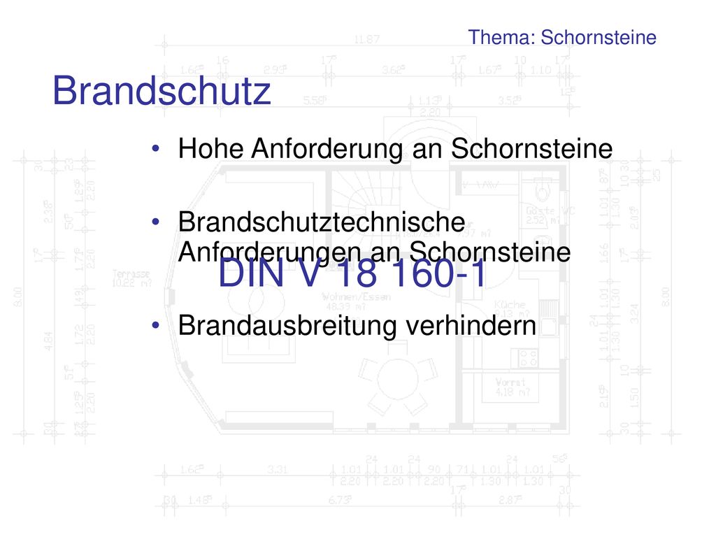 Brandschutz DIN V Hohe Anforderung an Schornsteine