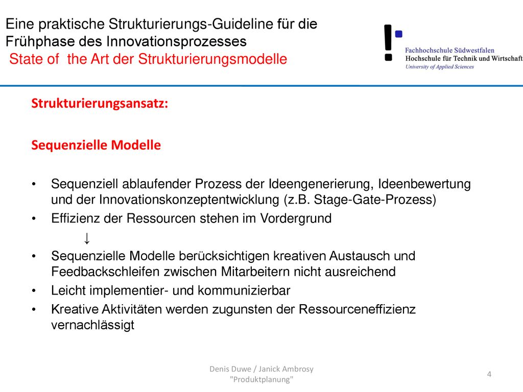 Denis Duwe / Janick Ambrosy Produktplanung