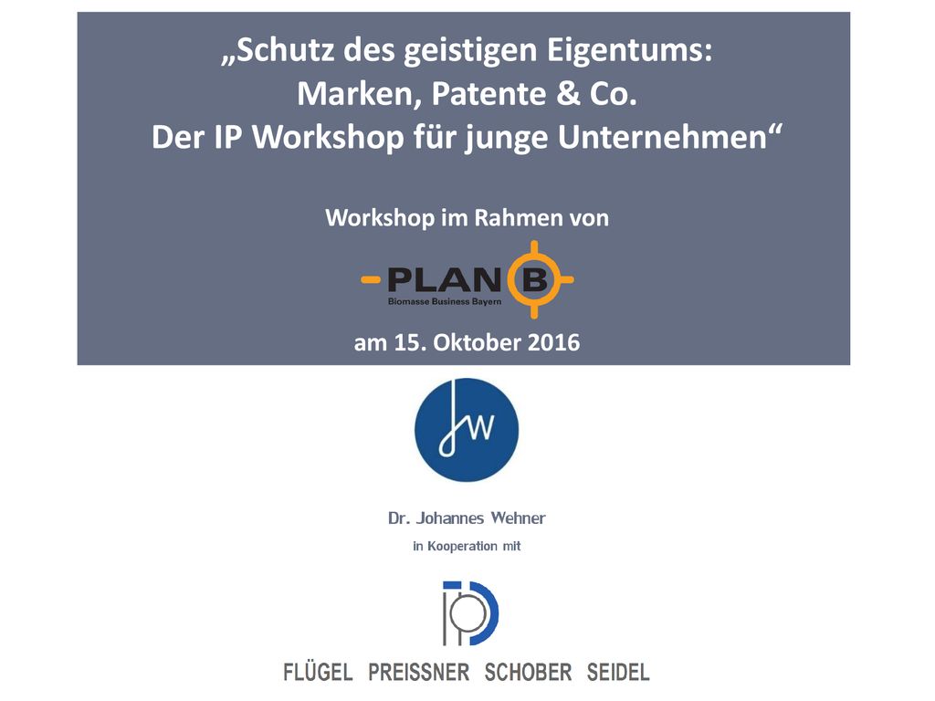 „Schutz des geistigen Eigentums: Marken, Patente & Co.