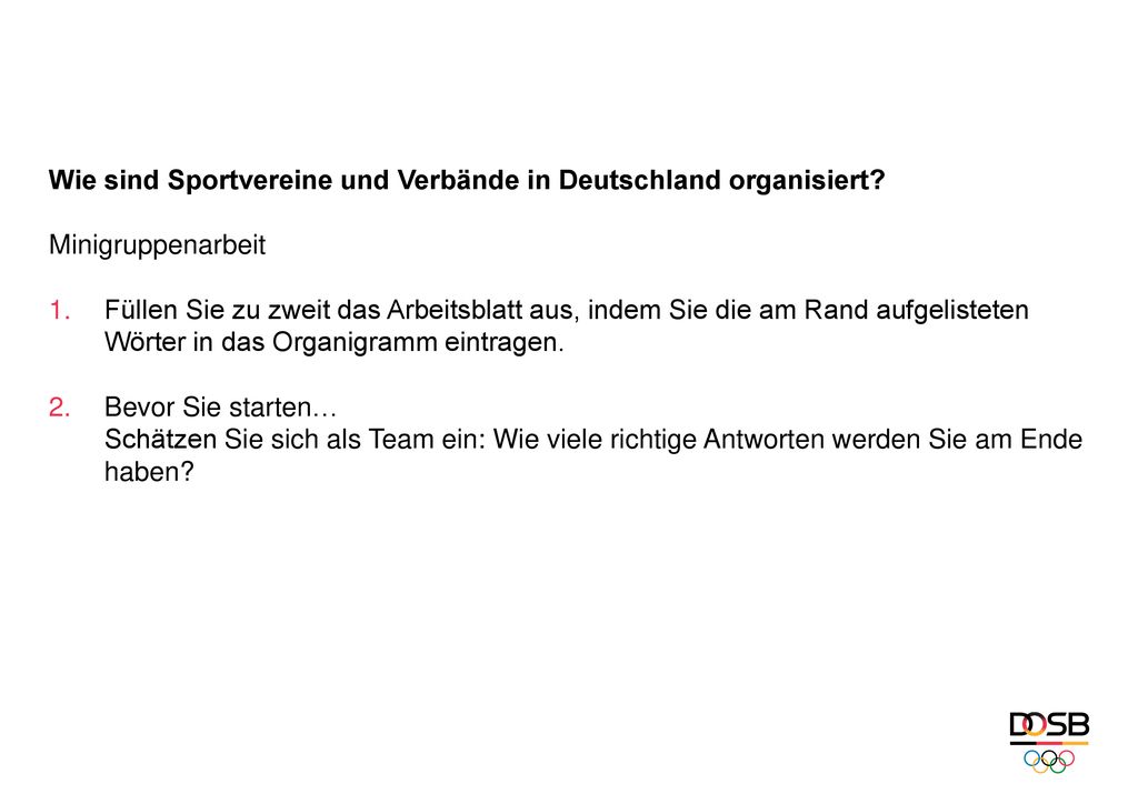 Wie sind Sportvereine und Verbände in Deutschland organisiert