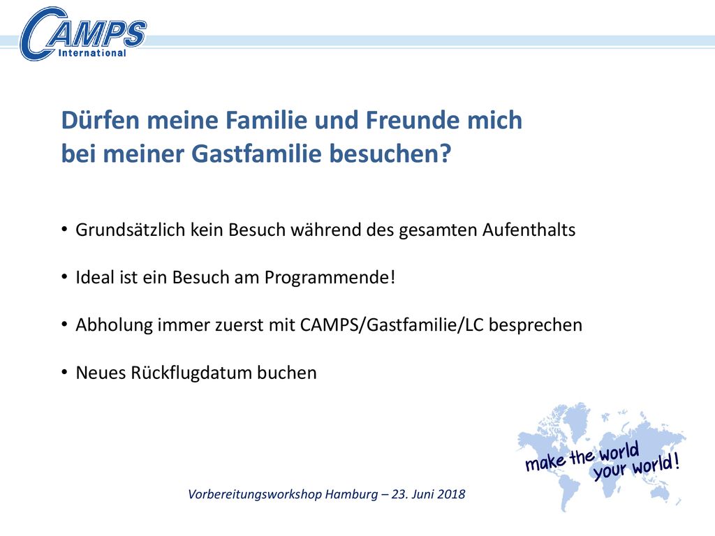 Vorbereitungsworkshop Hamburg – 23. Juni 2018