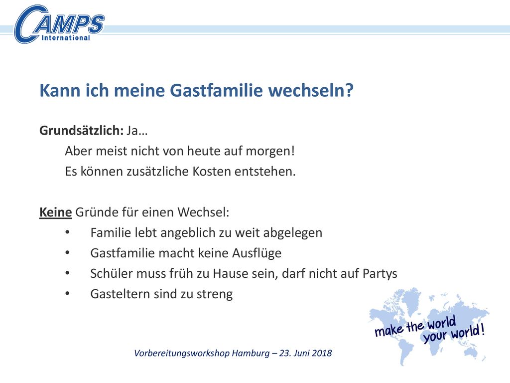 Vorbereitungsworkshop Hamburg – 23. Juni 2018