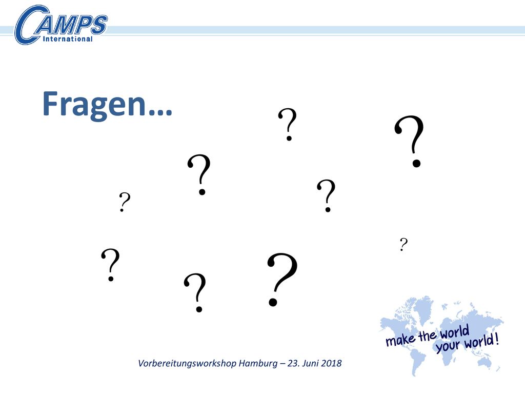 Vorbereitungsworkshop Hamburg – 23. Juni 2018