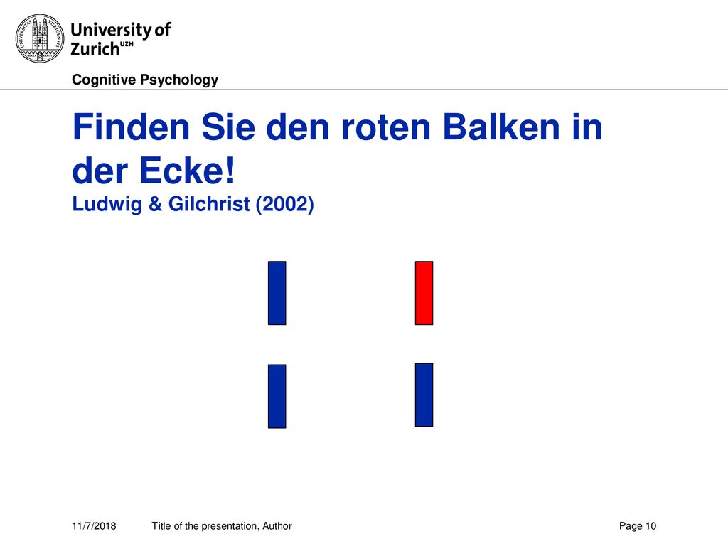 Finden Sie den roten Balken in der Ecke! Ludwig & Gilchrist (2002)