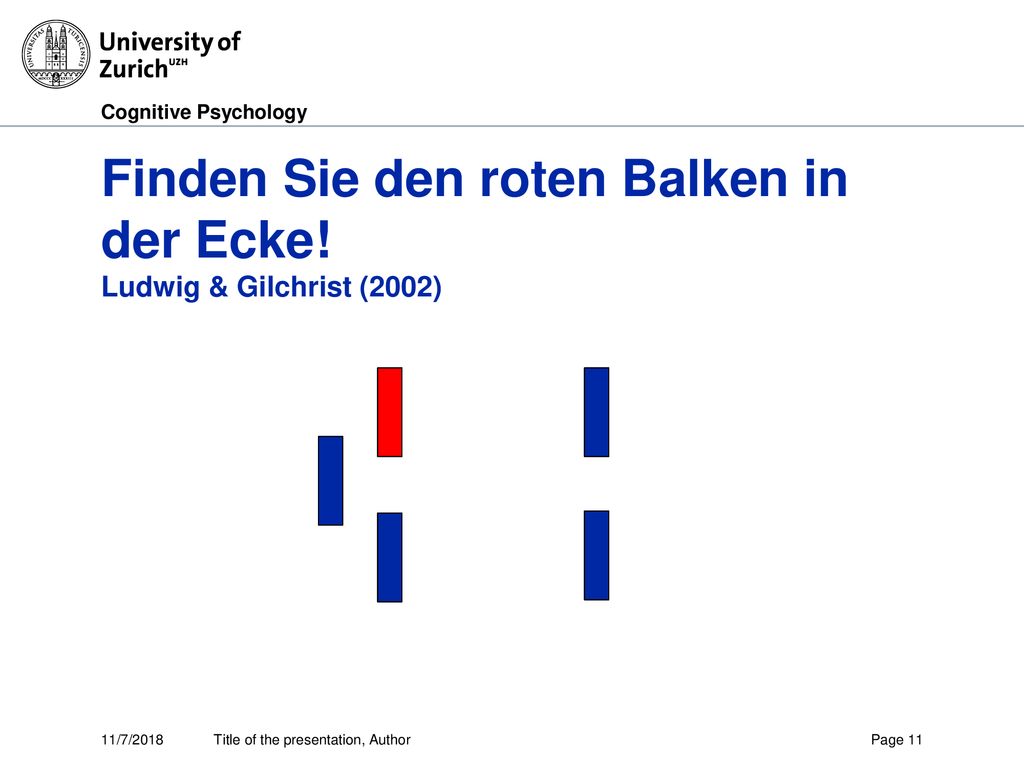 Finden Sie den roten Balken in der Ecke! Ludwig & Gilchrist (2002)