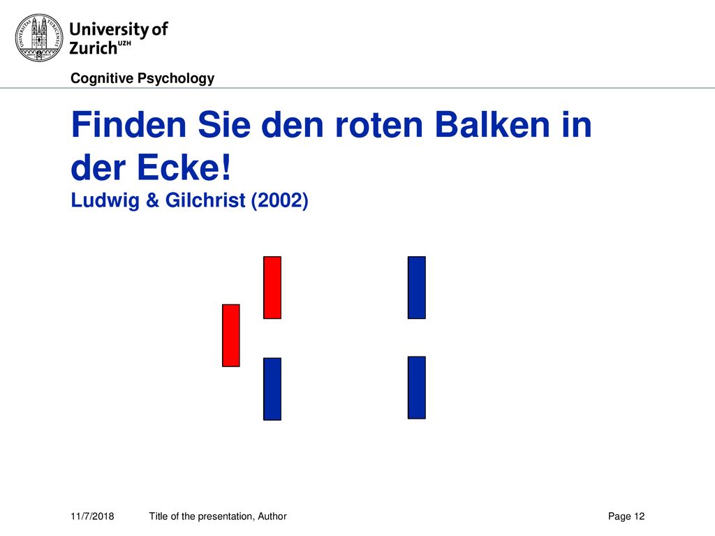 Finden Sie den roten Balken in der Ecke! Ludwig & Gilchrist (2002)
