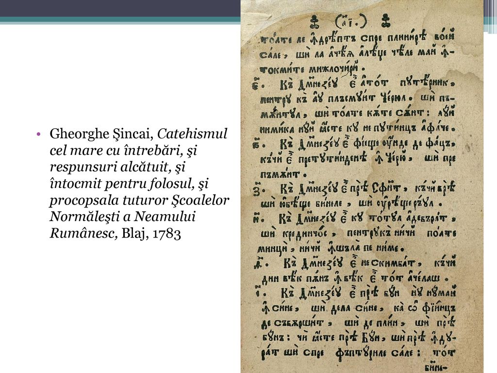 Gheorghe Şincai, Catehismul cel mare cu întrebări, şi respunsuri alcătuit, şi întocmit pentru folosul, şi procopsala tuturor Şcoalelor Normăleşti a Neamului Rumânesc, Blaj, 1783