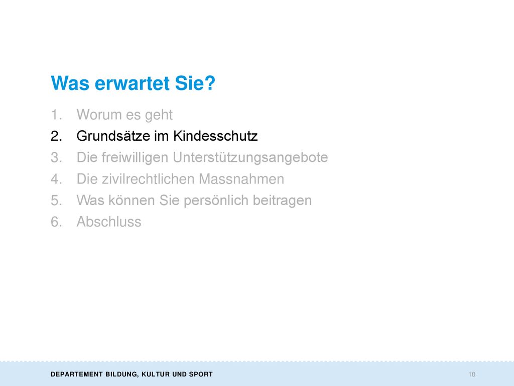 Was erwartet Sie Worum es geht Grundsätze im Kindesschutz
