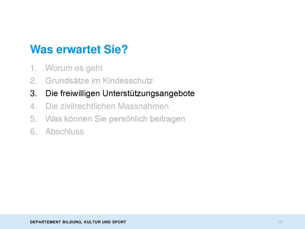 Was erwartet Sie Worum es geht Grundsätze im Kindesschutz
