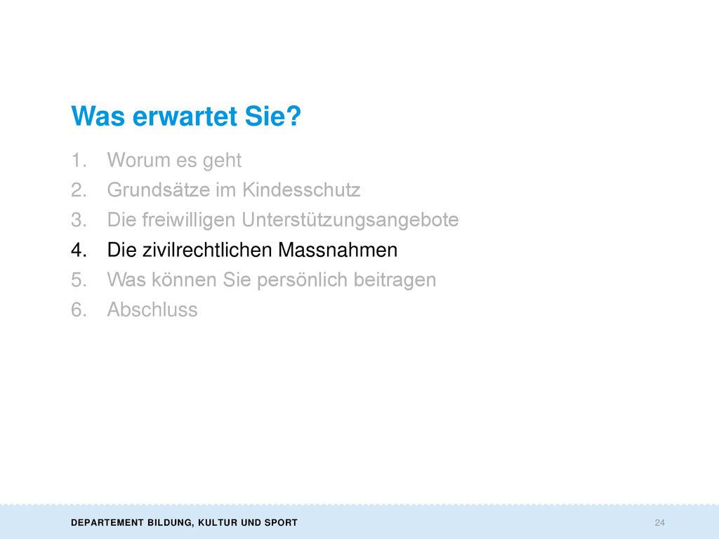 Was erwartet Sie Worum es geht Grundsätze im Kindesschutz