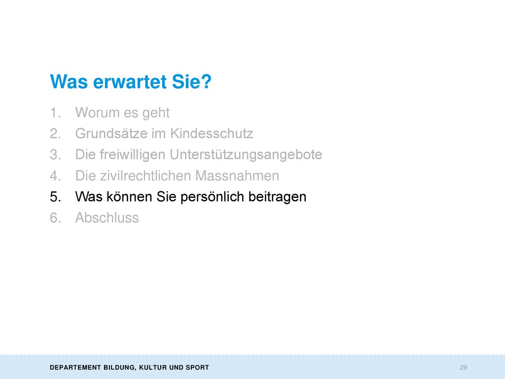 Was erwartet Sie Worum es geht Grundsätze im Kindesschutz