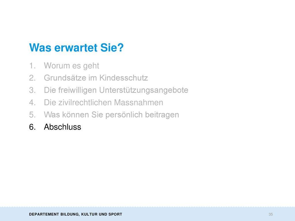 Was erwartet Sie Worum es geht Grundsätze im Kindesschutz