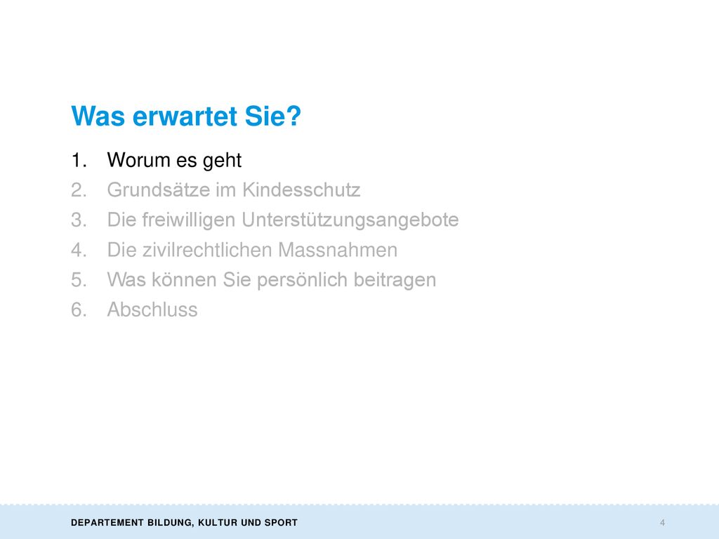 Was erwartet Sie Worum es geht Grundsätze im Kindesschutz