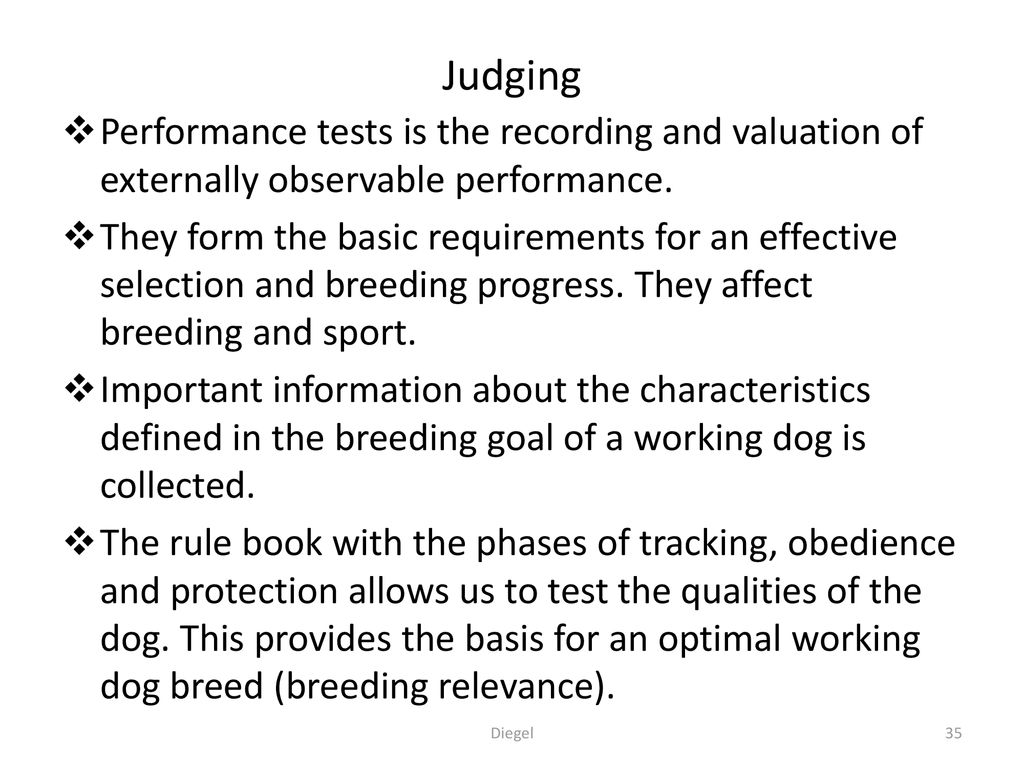 Judging Performance tests is the recording and valuation of externally observable performance.