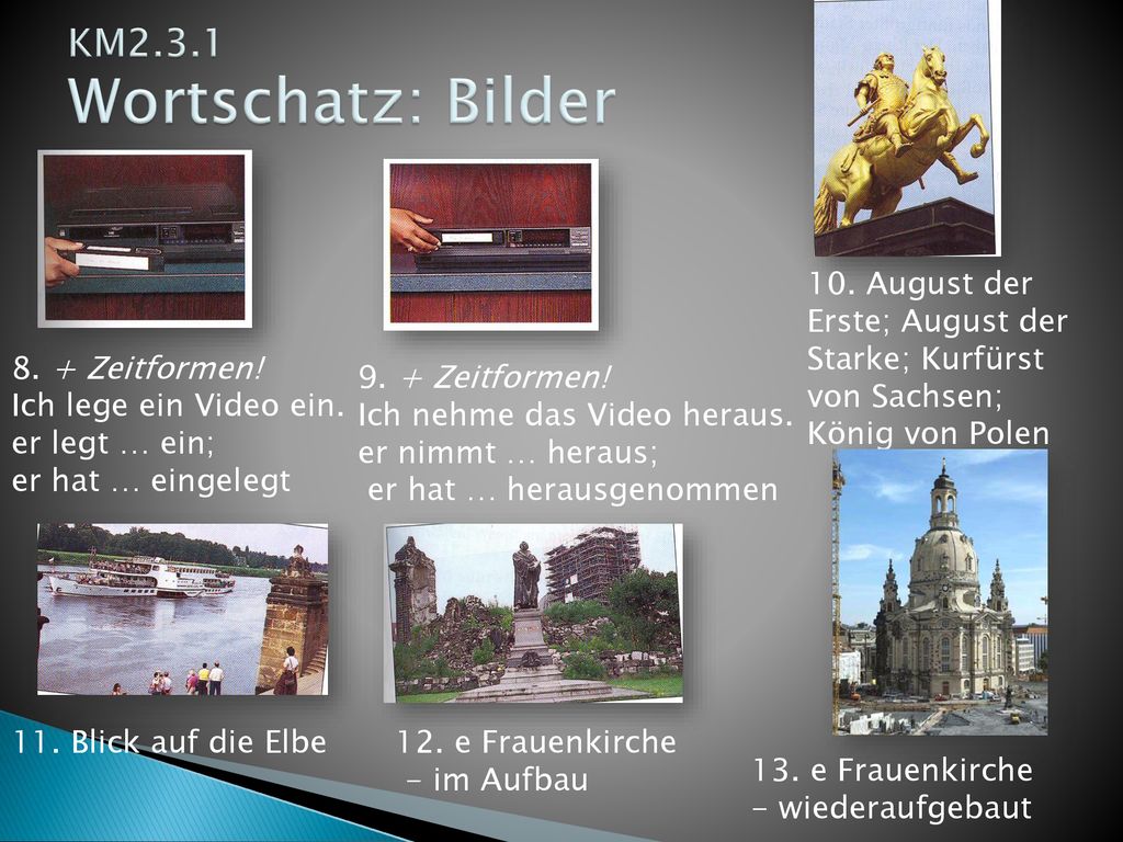 KM2.3.1 Wortschatz: Bilder 10. August der Erste; August der Starke; Kurfürst von Sachsen; König von Polen.