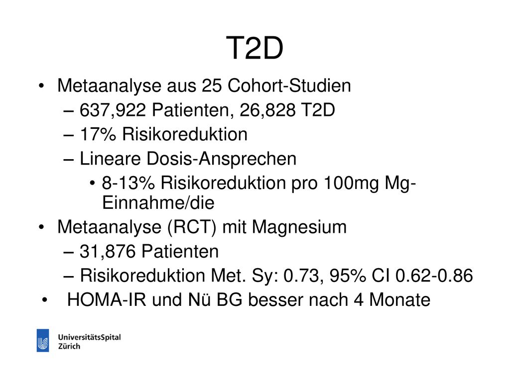 T2D Metaanalyse aus 25 Cohort-Studien 637,922 Patienten, 26,828 T2D