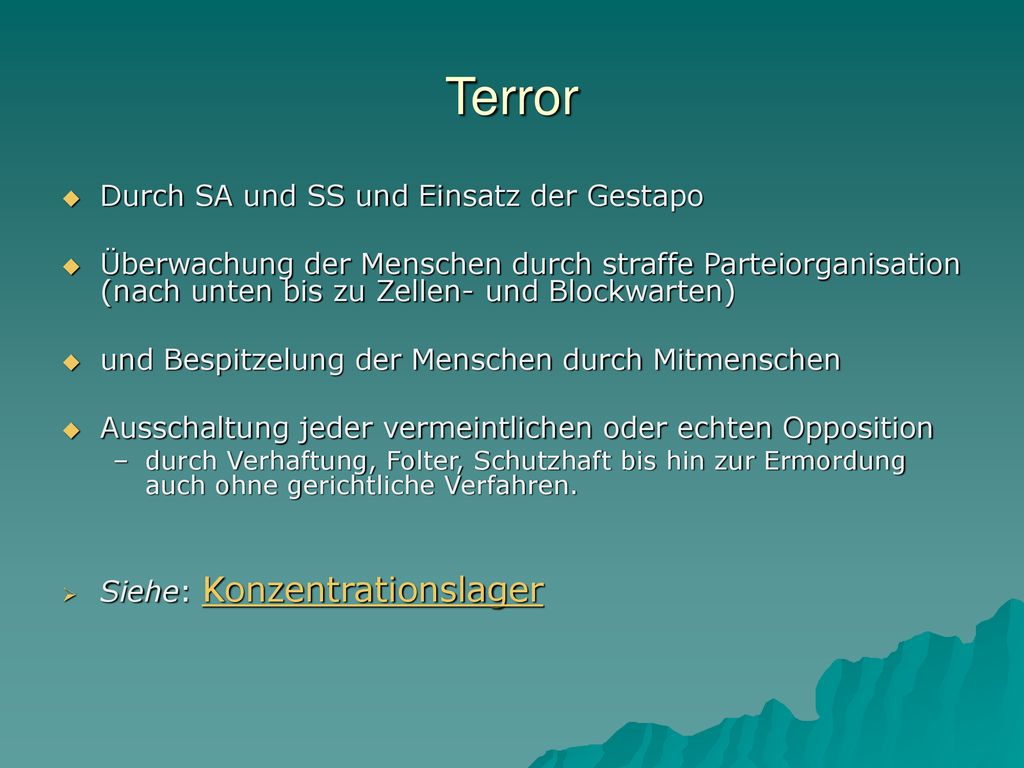 Terror Durch SA und SS und Einsatz der Gestapo