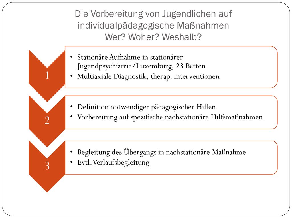 Die Vorbereitung von Jugendlichen auf individualpädagogische Maßnahmen Wer Woher Weshalb