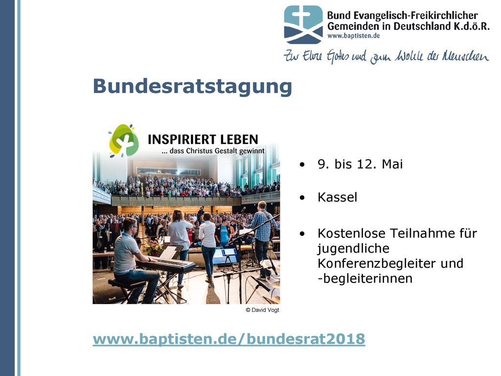 Bundesratstagung   9. bis 12. Mai Kassel