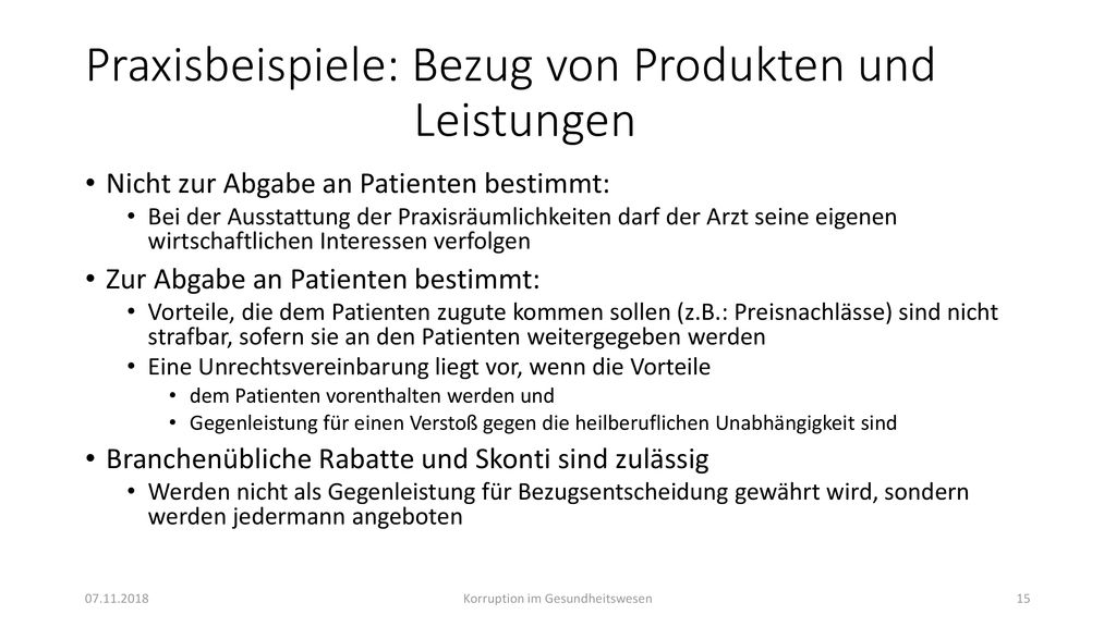 Praxisbeispiele: Bezug von Produkten und Leistungen