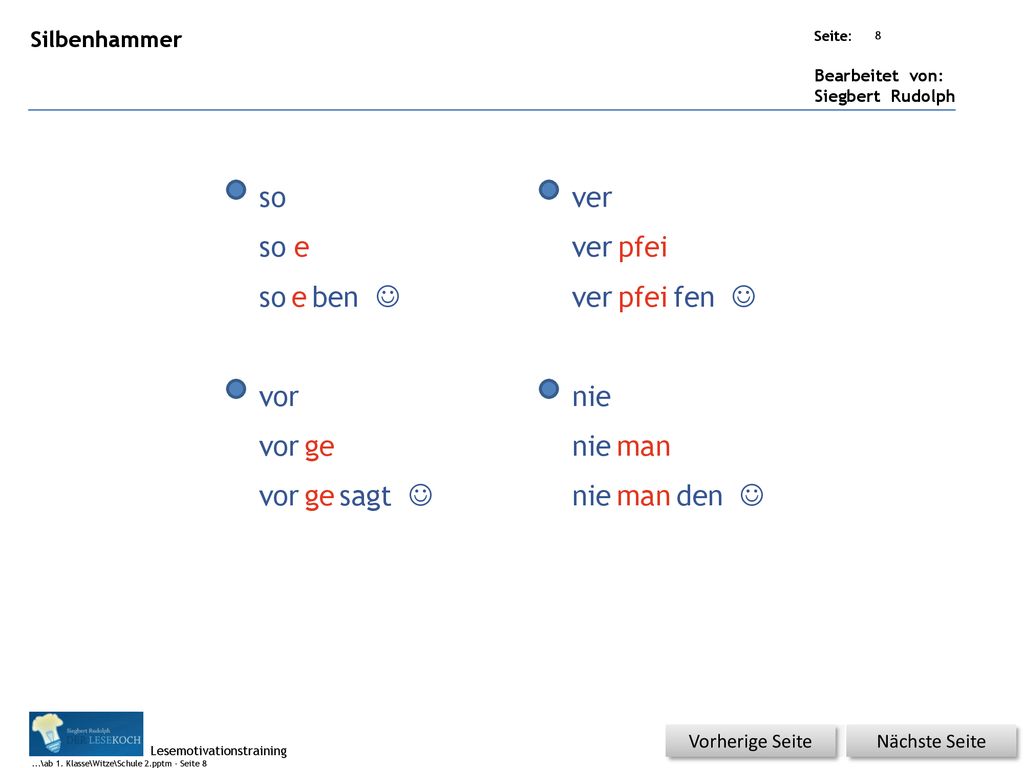 so ver so e ver pfei so e ben J ver pfei fen J vor nie vor ge nie man