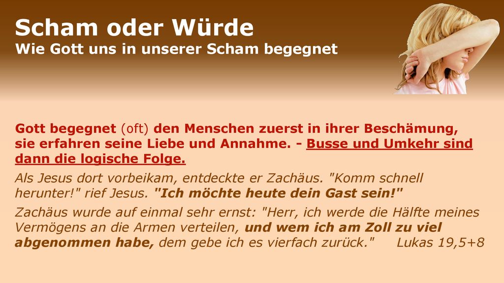 Scham oder Würde Wie Gott uns in unserer Scham begegnet