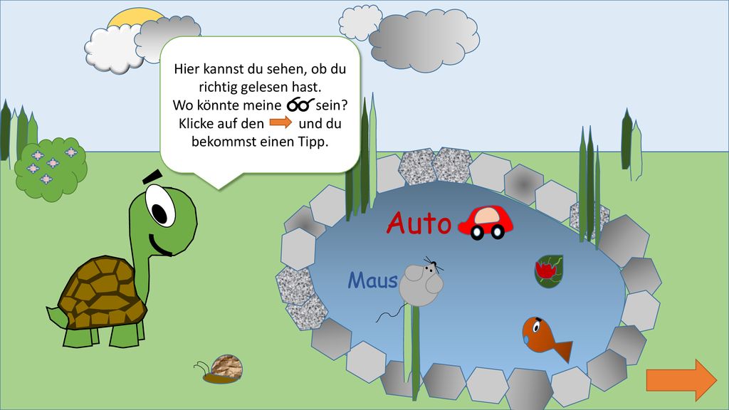 Auto Maus Hier kannst du sehen, ob du richtig gelesen hast.