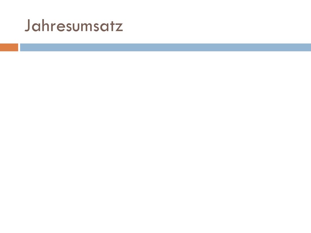 Jahresumsatz Wie viel beträgt der Jahresumsatz / wie hoch war der Umsatz voriges Jahr