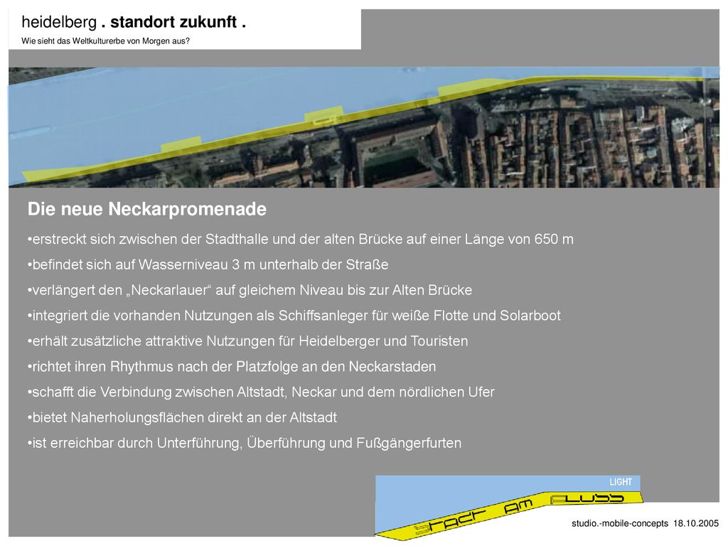 texte Die neue Neckarpromenade heidelberg . standort zukunft .