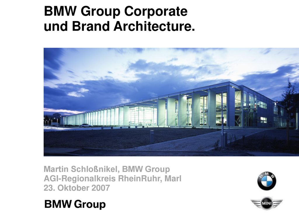 BMW Group Corporate und Brand Architecture.