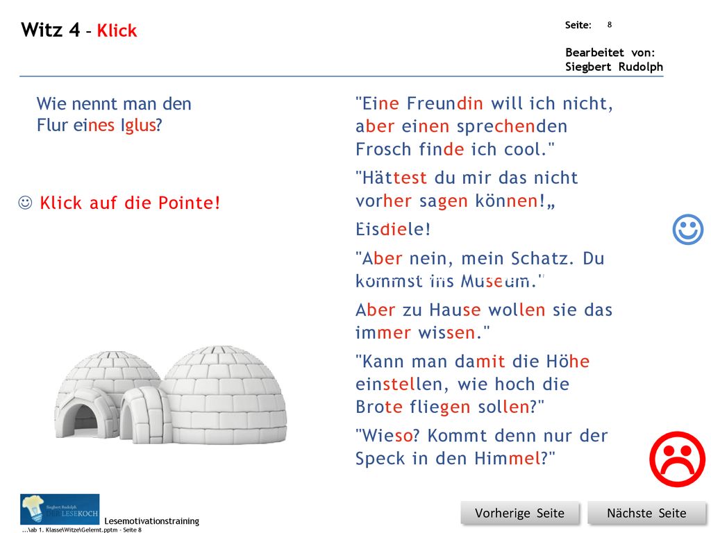   Witz 4 – Klick ...\ab 1. Klasse\Witze\Igel.pptm - Seite 1