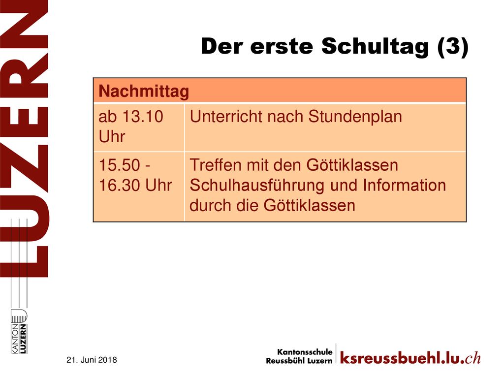 Der erste Schultag (3) Nachmittag ab Uhr