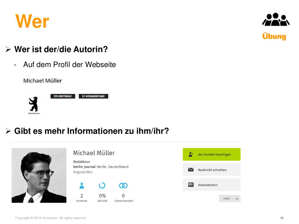 Wer Wer ist der/die Autorin Gibt es mehr Informationen zu ihm/ihr