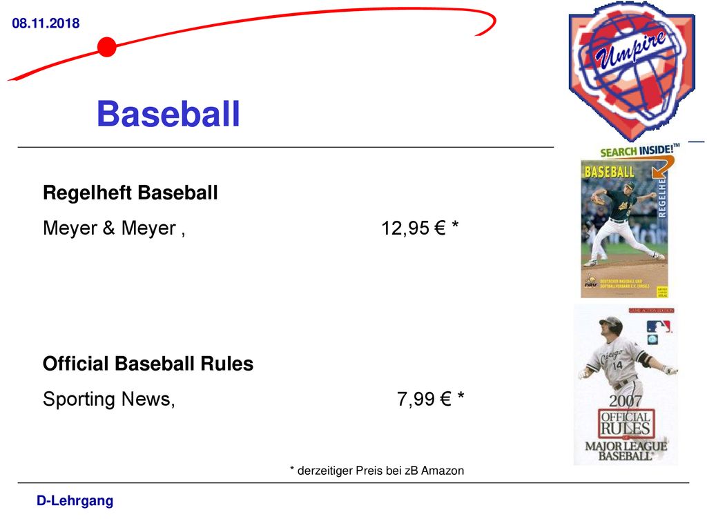 Baseball Regelheft Baseball Meyer & Meyer , 12,95 € *
