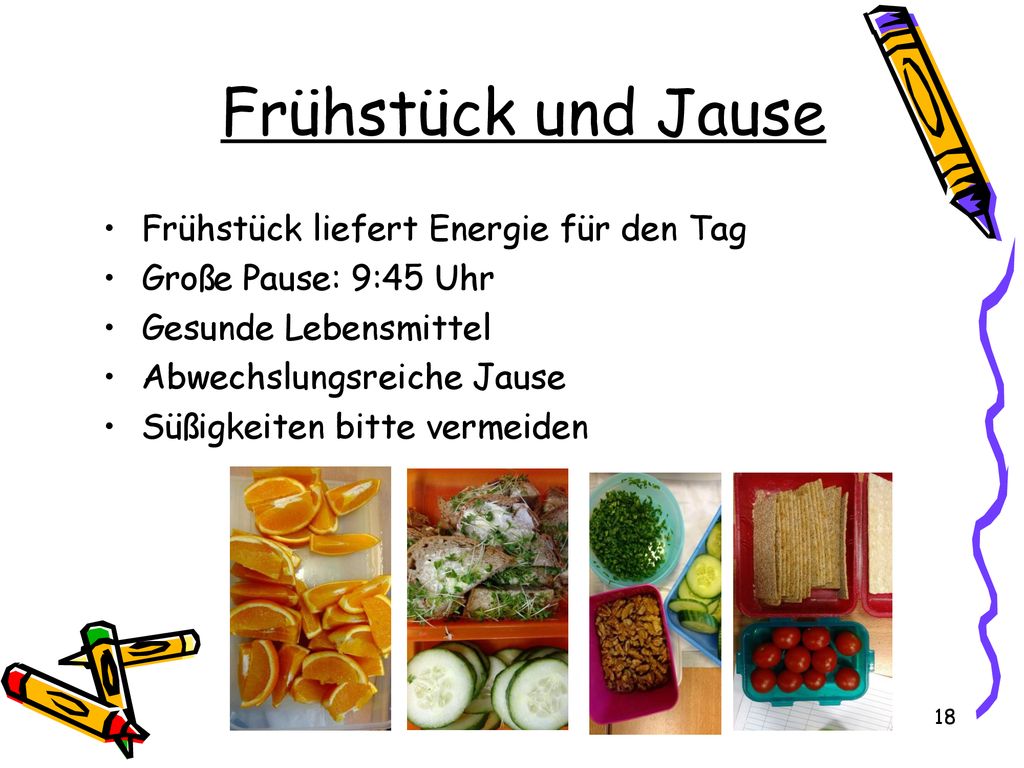 Frühstück und Jause Frühstück liefert Energie für den Tag