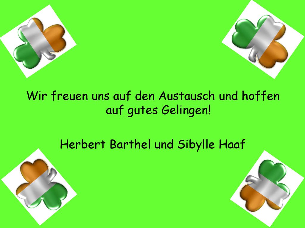 Wir freuen uns auf den Austausch und hoffen auf gutes Gelingen!