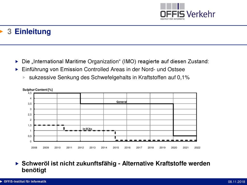 Einleitung Die „International Maritime Organization (IMO) reagierte auf diesen Zustand: